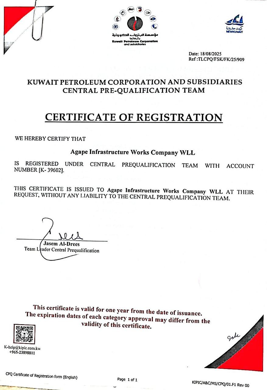 Kuwait Petroleum Corporation — Certificate of Registration